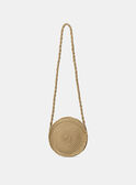 Straw shoulder bag with multicoloured flower print KLOSAKETTE / 24E4PFS1BESI812