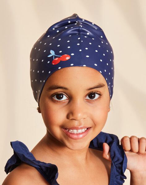 Navy blue swimming cap with white polka dots FRYBONETTE / 23E4PFL1D4Y070