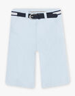 Child boy sky blue Bermuda shorts CYJOBAGEX / 22E3PG16BER020