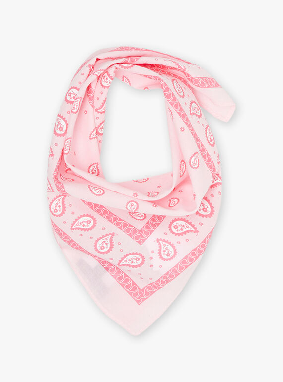 Pink poplin bandana child girl CRABAETTE / 22E4PFN1ECHD315