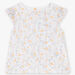 Child girl's ecru blouse with floral print