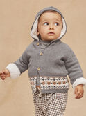 Medium-gray knit hooded vest GASIMON / 23H1BGR1GILJ908