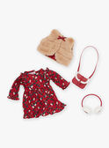 Mon Adorable Poupée doll set, dress, vest, bag and earmuff SMAFA0050TH7 / 23J7GF35HPO099