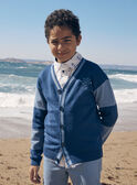 Blue long-sleeved cashmere cardigan LEGILAGE / 24H3PGJ1GILC230