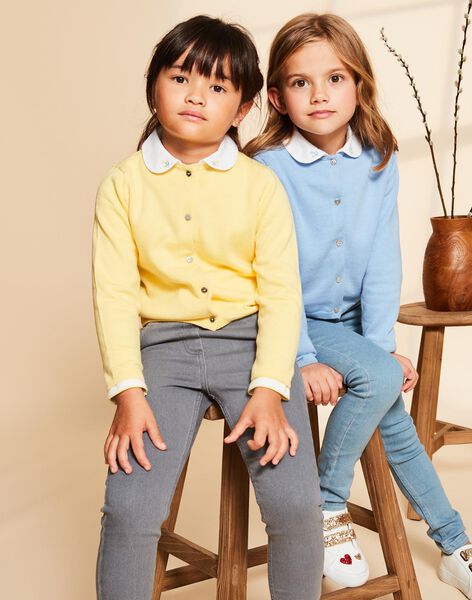 Yellow cotton cardigan FRITETTE 2 / 23E2PFJ3CAR010