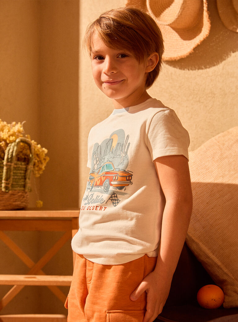 White TEE SHIRT SS MLOTICHAGE / 25E3PGP1TMC000