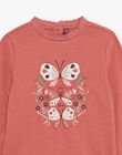Pink butterfly T-shirt DUNETTE / 22H2PFR2TMLD332