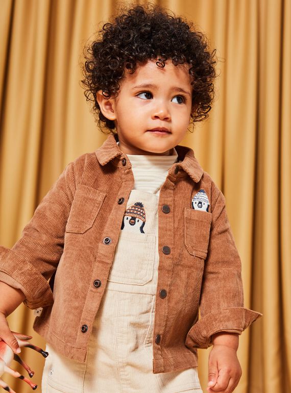 Brown corduroy overshirt DASEAN / 22H1BGY1SCH804