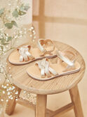 Glittering golden sandals KUADORETTE / 24N10PF63D0E954