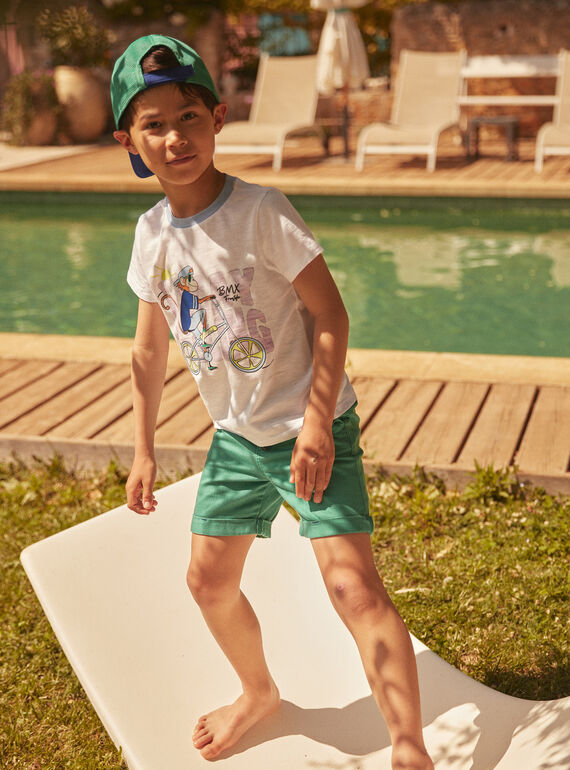 White and blue short-sleeved T-shirt LABAGE / 24H3PGI3TMC000