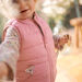Reversible sleeveless jacket baby girl