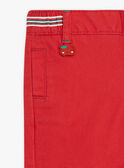 Baby boy brick red twill shorts CATITI / 22E1BGM1BER506