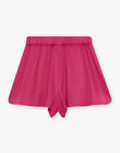 Fuchsia pink flower print shorts CIESHOETTE / 22E2PFV1SHO304