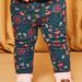Duck blue leggings with floral print