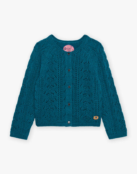 Duck blue openwork cardigan DYZETTE / 22H2PFU1CAR714
