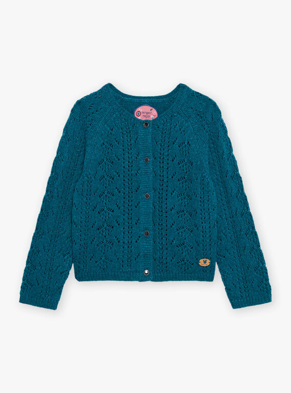 Duck blue openwork cardigan DYZETTE / 22H2PFU1CAR714