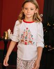 Christmas print velvet pajama top and pants set DOUGRETTE / 22H5PF71PYJ001