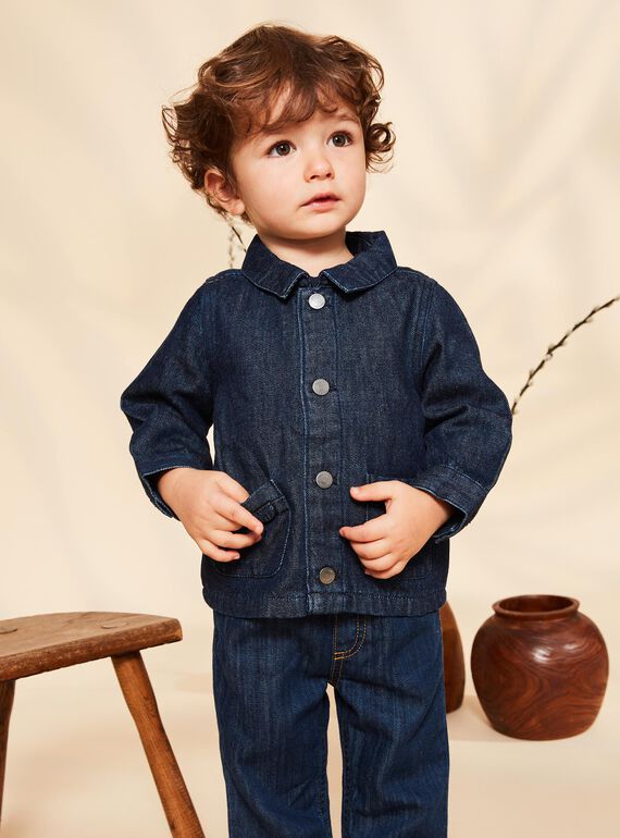 Blue denim jacket with 3D animation ears FILEON / 23E1BG52VESP269