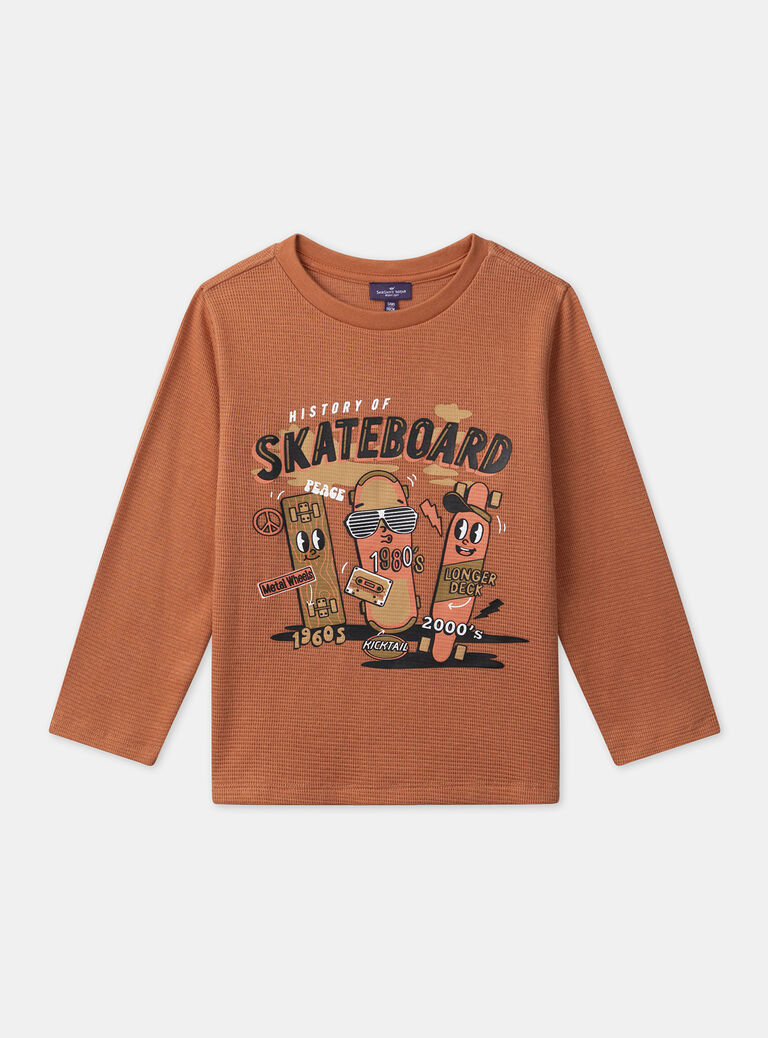 Orange TEE SHIRT LS MADALAGE / 25E3PG73TMLE405