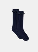 Navy blue socks in fancy jacquard LACORALIE / 24H4BFJ1SOQ070