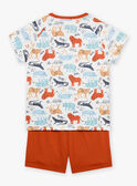 Ecru and red pyjamas with savannah print FLODRAGE / 23E5PG35PYJ001