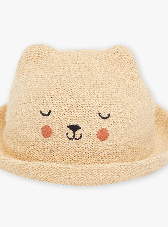 Natural mottled hat in jersey knit FATHEO / 23E4BGP1CHAA010