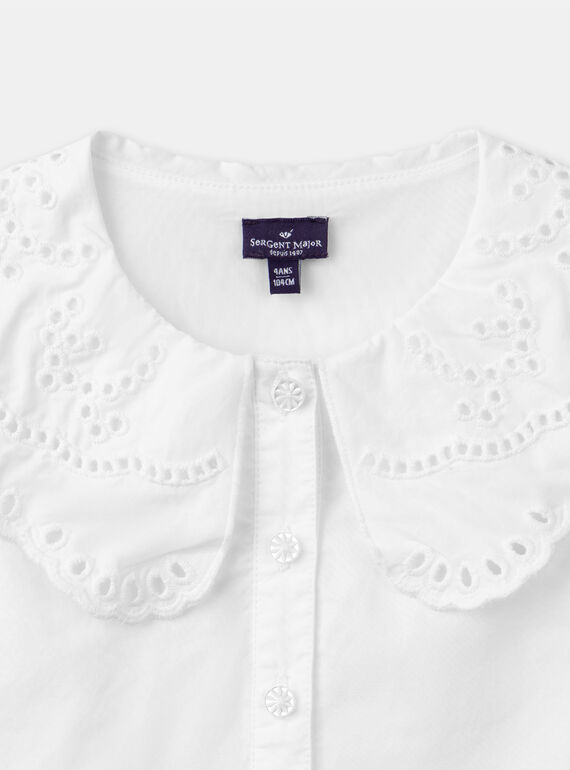 Ecru cotton poplin blouse LEBLOZETTE / 24H2PFJ1CHE001