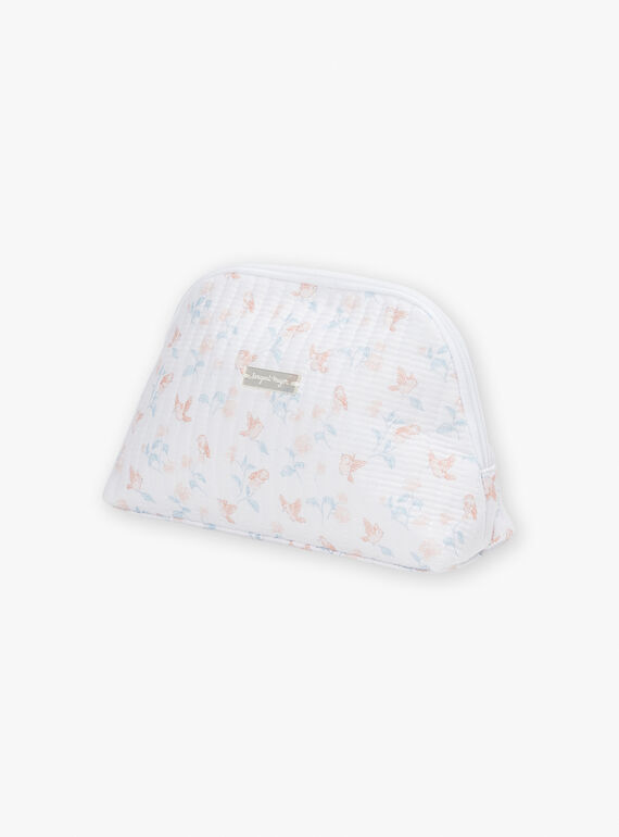 White birth kit with flower and bird print KORINA / 24E0AF11ACD000