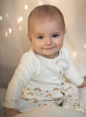 Baby boy's rainbow and hedgehog fleece romper and hat CEFABRICE / 22E5BG44GRE002