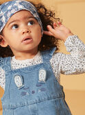 Blue and ecru bodysuit and pinafore dress set LACELIA / 24H1BFJ1ENS001