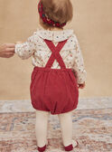 Poppy red corduroy dungarees GAOLIVE / 23H1BFQ1SALF505