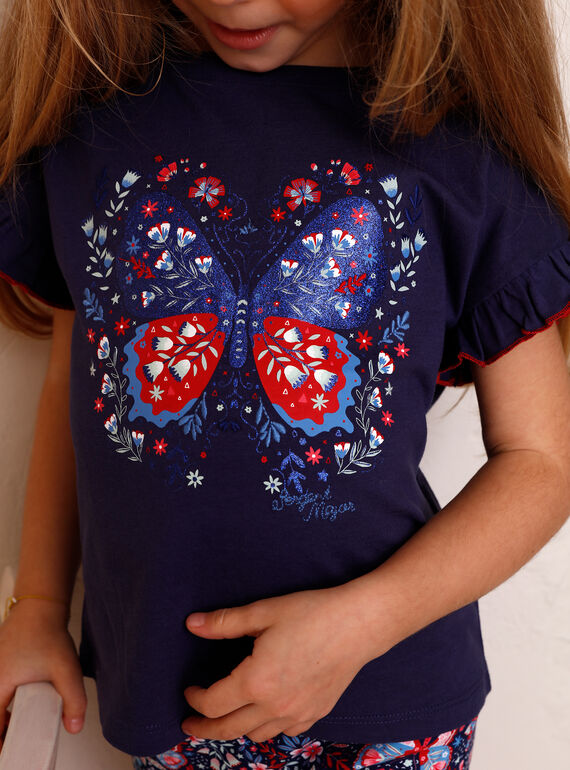 T-shirt short sleeves blue horizon child boy ZOTISETTE / 21E2PFB1TMC216