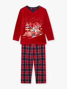 Boy's red velvet Christmas pajama set BODILAGE / 21H5PGI1PYJF528
