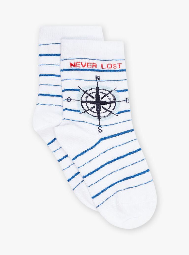 Navy and white striped socks FOSOLAGE / 23E4PGC1SOQ000