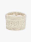 Beige cable-knit snood GICORLAN / 23H4BG51SNOA010