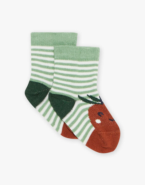 Tomato striped loop socks FACAM / 23E4BGB1SOQ114