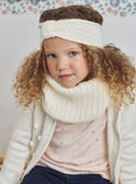 Girl's ecru knitted snood BLOZINETTE / 21H4PFE1SNO001