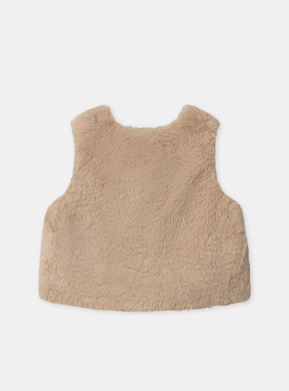 Light beige CARDIGAN WHITHOUT SLEEVES NAZITA / 25H1BFY1CSM808