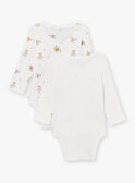 2 ecru baby bodysuits in cotton LOPE / 24H0NM11BOD001