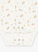 Ecru floral-print bodysuit GAMORINE / 23H1BFI1BOD001