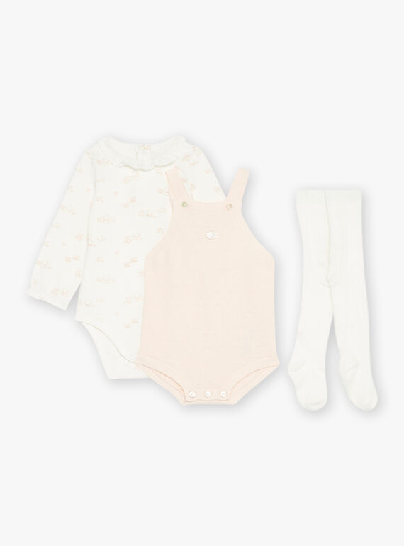 Light pink bodysuit, romper and tights GOLDA / 23H0CFL2ENS301
