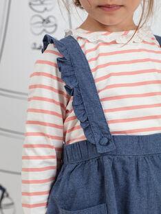 Child girl blue skirt with ruffled straps BYJUPETTE / 21H2PFL1JUP222