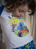 Child boy's ecru and blue jungle print pajamas CAJAGE / 22E5PG54PYJ001