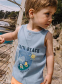 Baby boy blue tank top with surf motif CAYVAN / 22E1BGV2DEBC218