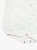 Vanilla animal print romper in double cotton gauze FULOUIS / 23E0CGY1BAR114
