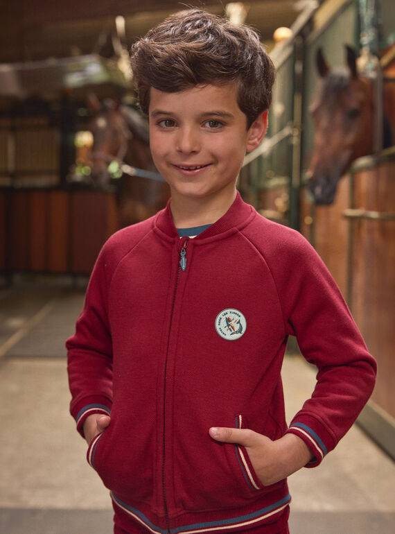 Burgundy KIDS CARDIGAN LARILAGE / 24H3PGR1GIL501