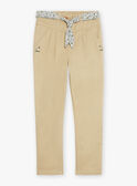 Beige twill carrot pants GEOMETTE / 23H2PF81PAN626