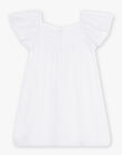 Child girl ecru dress in devoured veil COUVOETTE / 22E2PFH2ROB001