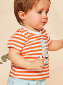 Papaya t-shirt with stripes print FAYVON / 23E1BGR1TMCE405