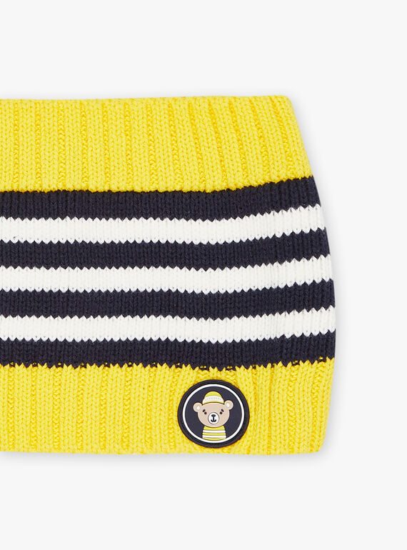 Navy blue striped print knit snood FILARGO / 23E4BG51SNO070